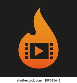Illustration of an isolated flame icon