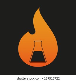 Illustration of an isolated flame icon