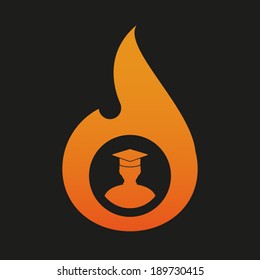 Illustration of an isolated flame icon