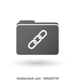 Illustration of an isolated folder with a chain
