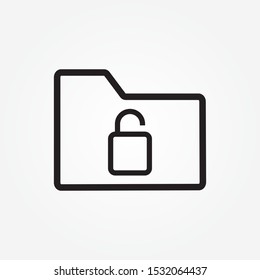 Illustration of an isolated folder with a lock pad