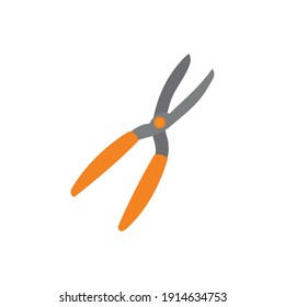 Illustration of isolated garden shears on a white background.