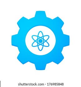 Illustration of an isolated gear with an icon
