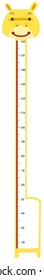 Illustration Of Isolated Giraffe Height Scale On White