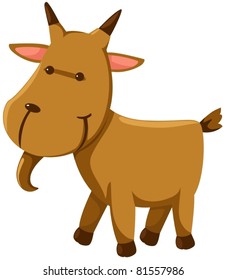 illustration of isolated a goat on white background