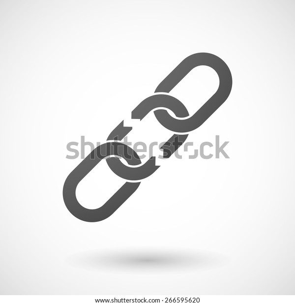 Illustration Isolated Grey Broken Chain Icon Stock Vector (Royalty Free ...