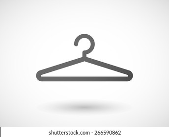 Illustration of an isolated grey hanger icon