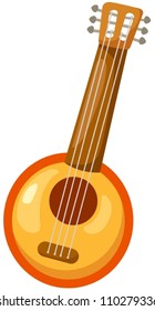 illustration of isolated a guitar on white background