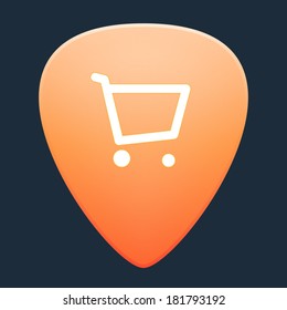 Illustration of an isolated guitar pick