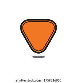 Illustration of an isolated guitar pick Icon And Logo