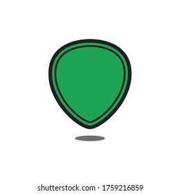 Illustration of an isolated guitar pick Icon And Logo