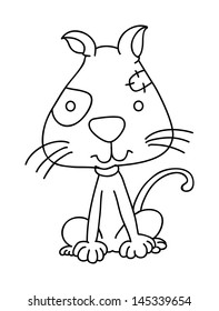 illustration of isolated hand drawn dog vector