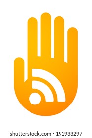 Illustration of an isolated hand icon