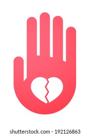 Illustration of an isolated hand icon