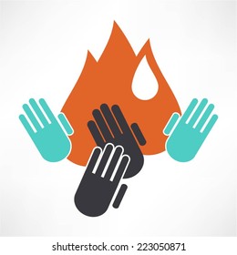 Illustration of an isolated hand icon