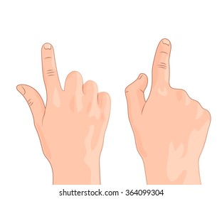 Illustration isolated hand in a variety of activities.