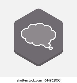 Illustration of an isolated hexagonal signal with a comic cloud balloon