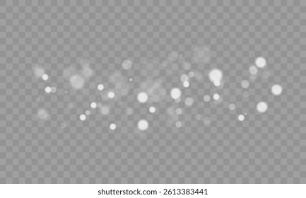 Illustration Isolated Holiday Png Christmas Effect Light Dust Fantasy Festive Flare Flash Glitter Glittering Glow Glowing White – Magical Bright Background For Winter Celebration Design.