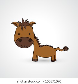 illustration of isolated  horse vector