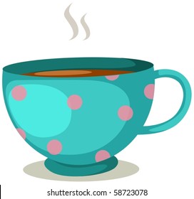 illustration of isolated hot of coffee cup on white background