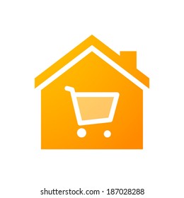 Illustration of an isolated house icon