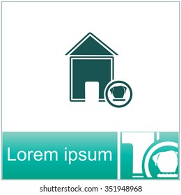 Illustration of an isolated house icon.