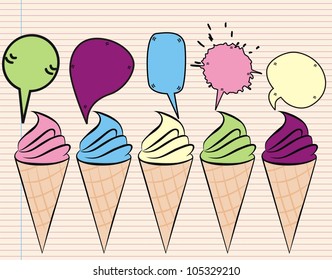 illustration of isolated ice cream