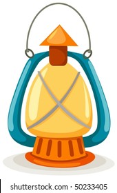 illustration of isolated kerosene lantern on white background