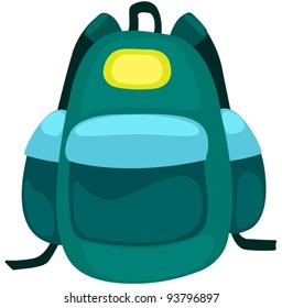 illustration of isolated knapsack bag on white background