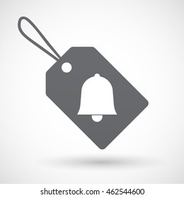 Illustration of an isolated label with a bell