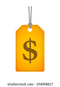 Illustration of an isolated label with an icon
