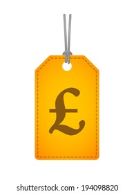 Illustration of an isolated label with an icon