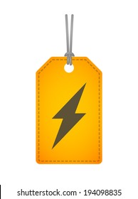 Illustration of an isolated label with an icon