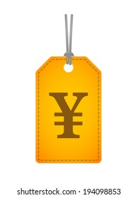 Illustration of an isolated label with an icon