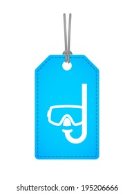 Illustration of an isolated label with an icon