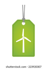 Illustration of an isolated label icon with a propeller