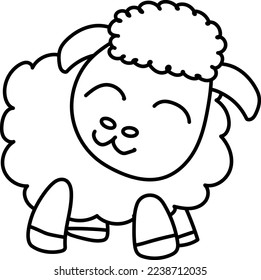 illustration of an isolated lamb on a white background