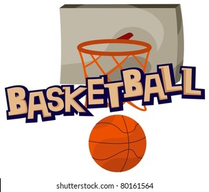 illustration of isolated letter of basketball on white background