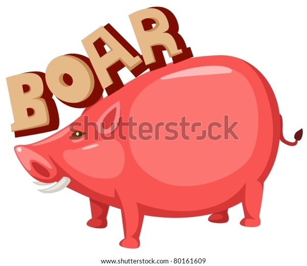 Illustration Isolated Letter Boar On White Stock Vector (Royalty Free ...