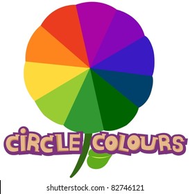 illustration of isolated letter of circle colours  on white background