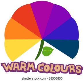 illustration of isolated letter of cool colours on white background