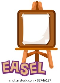 illustration of isolated letter of easel on white background