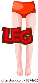 illustration of isolated letter of leg on white background