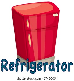 illustration of isolated letter of refrigerator on white background