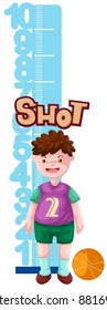 illustration of isolated letter of shot on white background