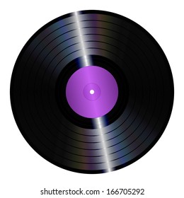 An illustration of an isolated lp vinyl record.