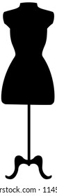 illustration of isolated a mannequin  on white background