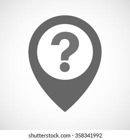Illustration of an isolated map marker with a question sign svg