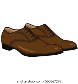 Illustration of Isolated Men Shoes. Vector EPS 8.