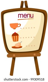illustration of isolated a menu stand on white background